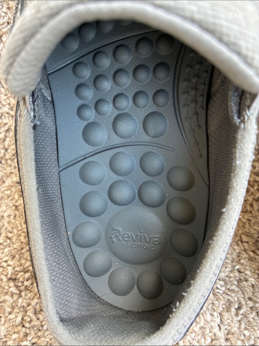 CROCS Men's Reviva Gray Canvas Slip-On Loafers size 11 - Picture 5 of 16